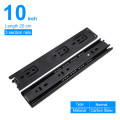 Modern Funiture Hardware Three Section Full-extension Drawer Slide Black Drawer Slider